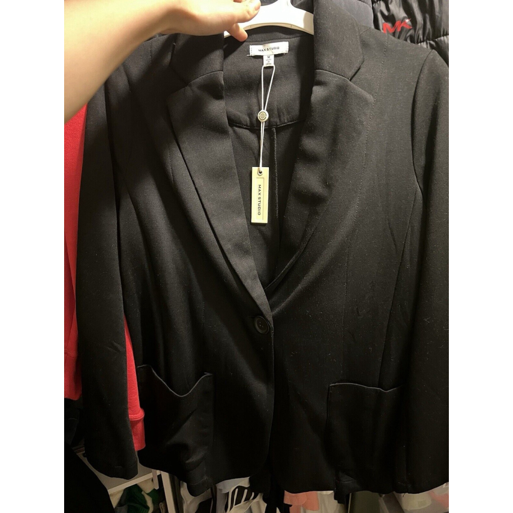 MAX STUDIO LONDON Women’s Blazer Black Size M NWT